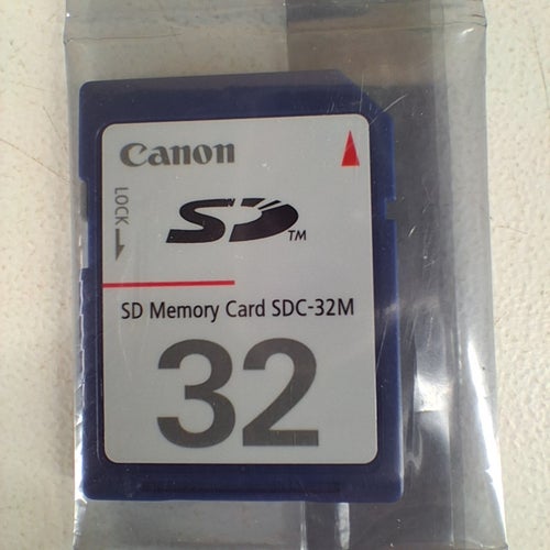 Canon SDC-32M SD Minneskort 32MB Made in Japan SD Memory Card Blå