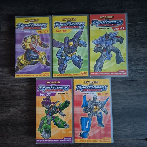 Nya inplastade Transformers Armada VHS Vol. 1-5