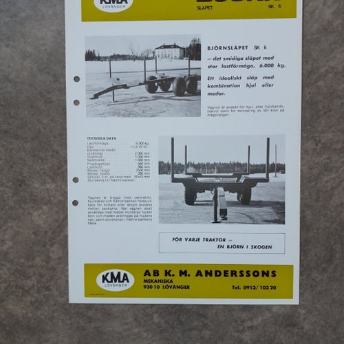 Broschyr SKOGSVAGN BJÖRN-släpet SK 6