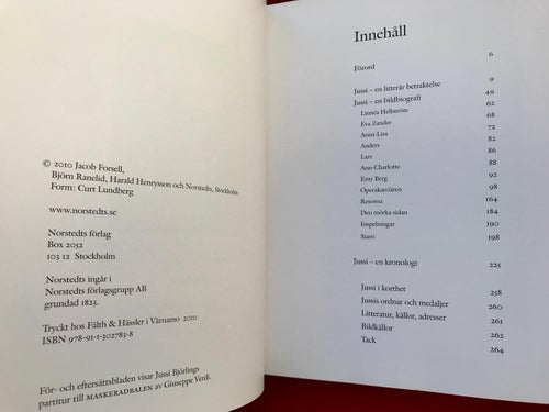 JUSSI SÅNGEN MÄNNISKAN BILDERNA med CD Jacob Forsell 2010