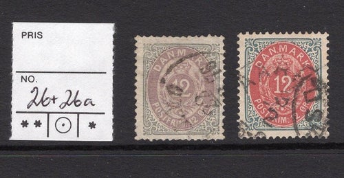 Danmark afa 26+26a – 185 kr. (180)
