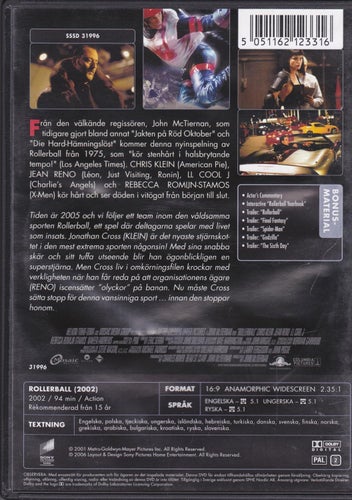 DVD / Rollerball (2002) / Jean Reno, Rebecca Romijn-Stamos / Fint skick