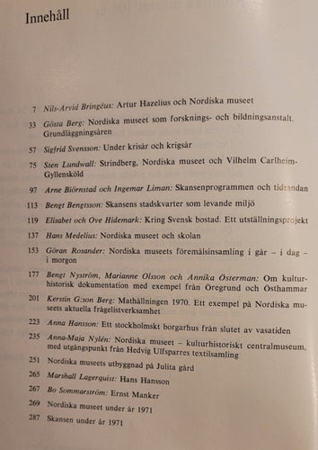 BOK: Fataburen: Nordiska museets och Skansens årsbok 1972