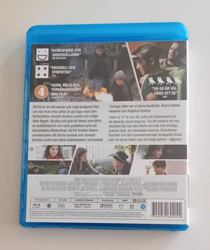 50/50 Blu-ray / 2011 / Joseph Gordon-Levitt / Svensk Text / Fint Skick
