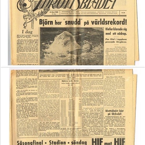 IDROTTSBLADET 1939 (30) Nr 130 - 6 november - Björn Borg