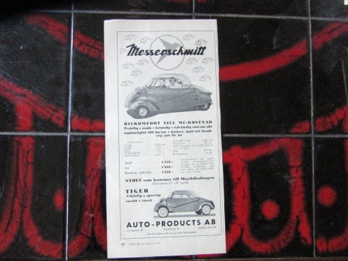 Messerschmitt 1959 Reklam annons
