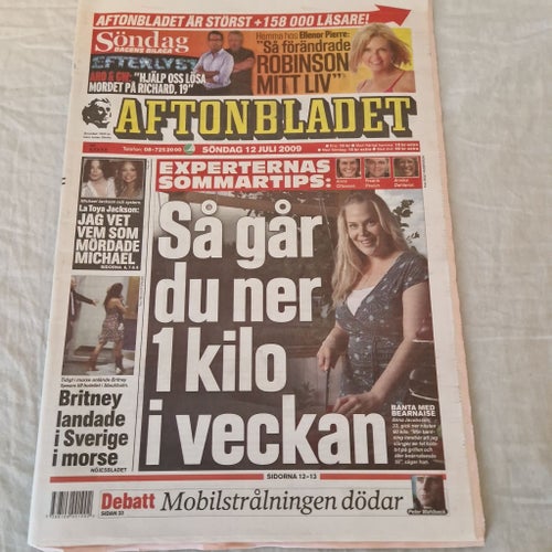 Aftonbladet tidning från 2009