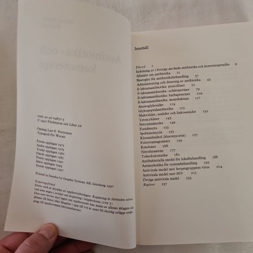 Antibiotika- och kemoterapi, Ragnar Norrby och Otto Cars, 1997