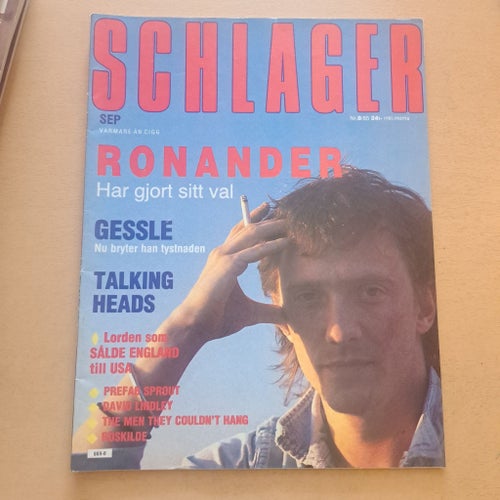 Tidningen Schlager, September 1985