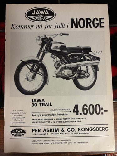 Jawa 90 Trail Motorcykel Annons 2972