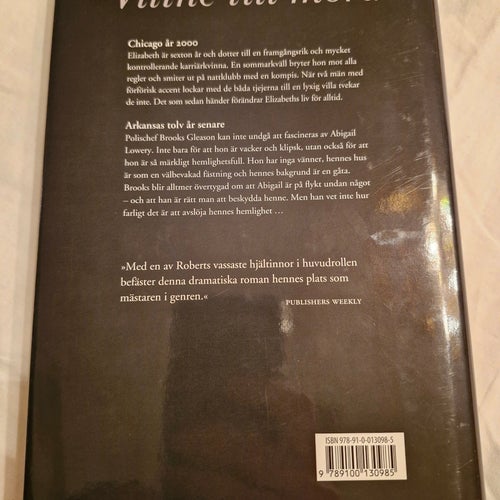 Vittne till mord av Nora Roberts (Inbunden, Nyskick)