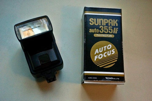 Kamerablixt. Sunpak Auto 355AF Thyristor – fungerar