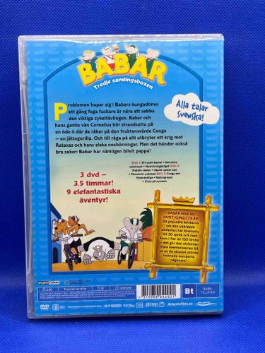 BABAR (3) TREDJE SAMLINGSBOXEN *SVENSKT TAL* *3-DISC* *3,5 TIM*