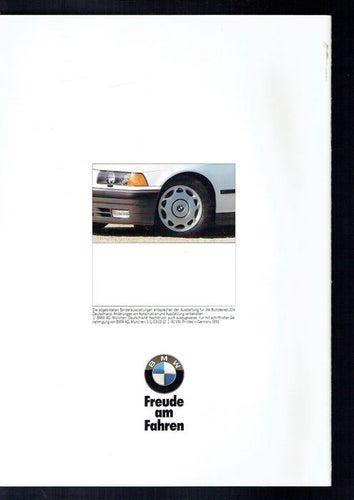 BMW broschyr - Sonderausstattungen BMW 3er- Reihe (Tyska)