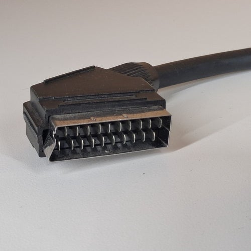 SCART Switch Box 2-Vägs Adapter Splitter Kabel Svart Video TV Omkopplare Retro