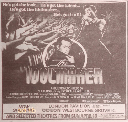 THE IDOLMAKER, TIDNINGSANNONS 1981