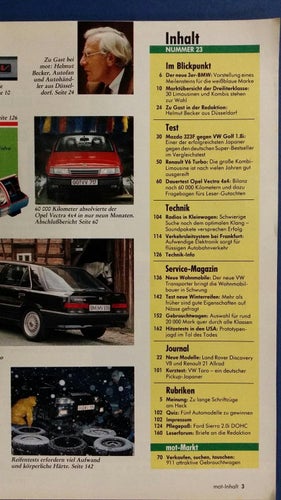 Mot 23 1990: Mazda 323F vs VW Golf 1,8i, Renault 25 V6 Turbo, Opel Vectra 4x4