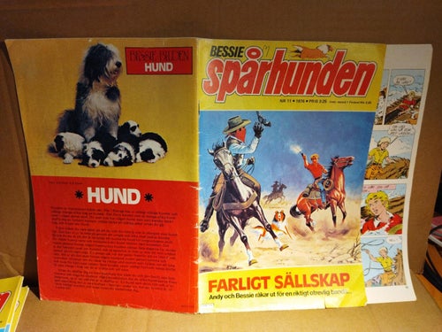 Bessie spårhunden 1976 nr 11, lässkick
