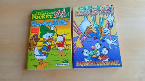 2 str Kalle Ankas Pocket: Kom loss, Kalle! (1981) o Dubbel Trubbel