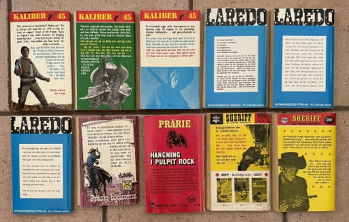 VILDA VÄSTERN BÖCKER, KALIBER, LAREDO, PRÄRIE OCH SHERIFF SERIEN