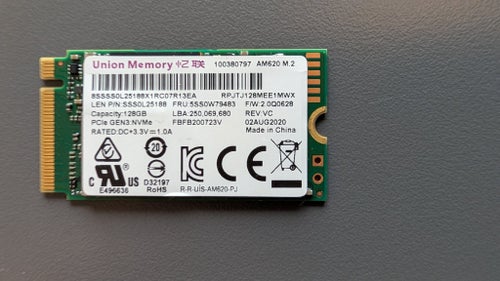 128GB M.2 2242 Union Memory NVMe PCIe Gen3 harddisk