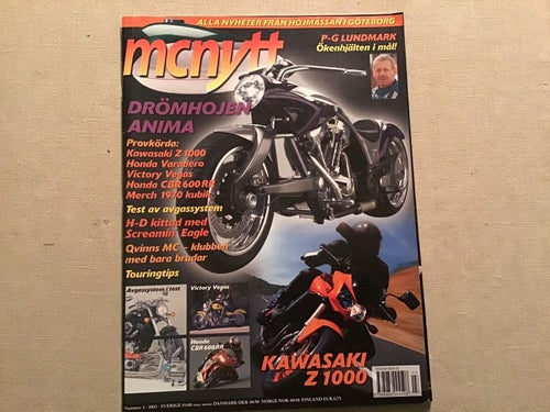 MC NYTT NR 3 2003 PG LUNDMARK,QVINNS MC,HONDA CBR,MERCH 1970 VICTORY VEGAS