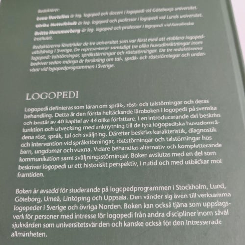 Logopedi av Hartelius, Lena (inb)