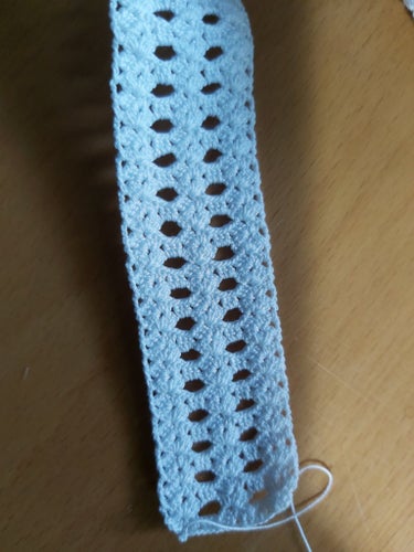 Virkat band 4,46 m 2,5 cm brett