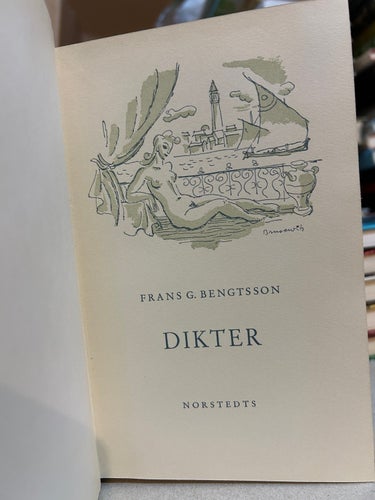 Dikter av Frans G. Bengtsson, bok, Very good plus