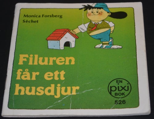 Äldre Pixi bok Filuren får ett husdjur