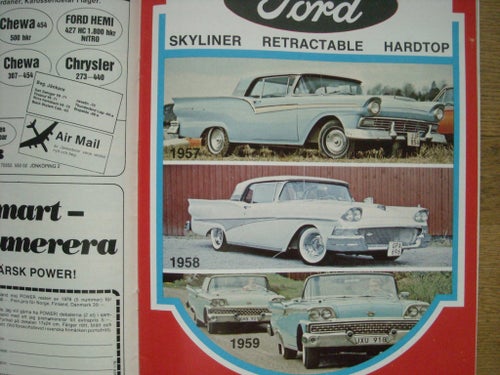 Ford Skyliner 57-a Retractable 58-a Hardtop 59-a De fantastiska plåtcabbarna