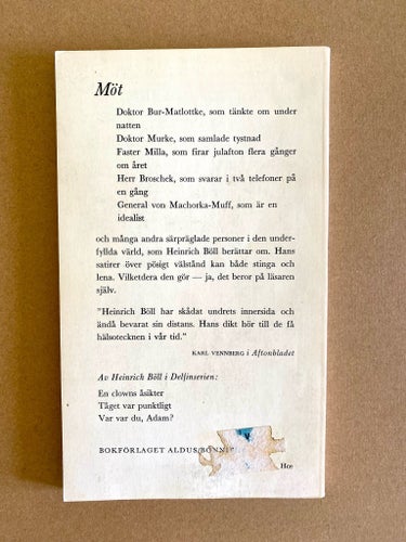 Doktor Murkes samlade tystnad av Heinrich Böll, 1972