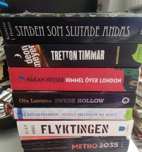Bokpaket: 7 ST Staden som slutade andas Tretton timmar Himmel över London m.fl.