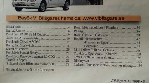 Vi Bilägare 15 1998: BMW Z3 M Coupé, Suzuki Jimny, Kia Sephia, Lexus IS 200