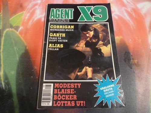 AGENT X9, NR 8,  1991, TIDNING