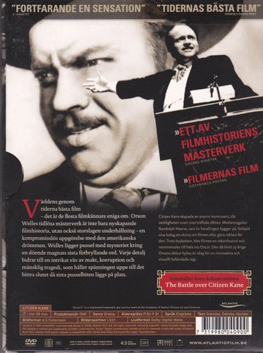 DVD / Citizen Kane / Orson Welles / Digipak