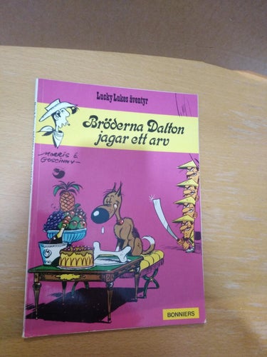 Lucky Lukes äventyr 15 Bröderna Dalton jagar ett arv 1974 första upplagan