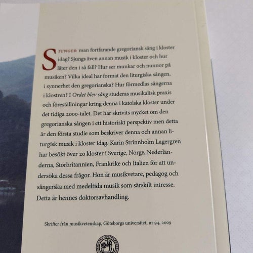 Ordet blev sång : liturgisk sång i katolska kloster 2005-2007