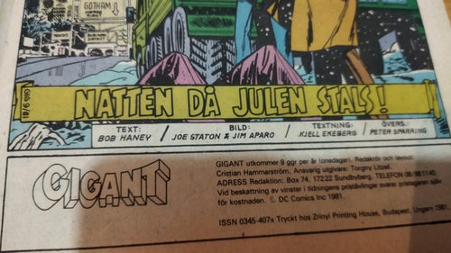 Gigant 1981 nr 9, Very Fine plus