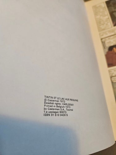 Serialbum, serie, album, tidning, Filmalmbum, Tintin och hajsjön