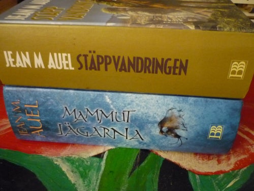 BOK, 2 STYCKEN BÖCKER AV JEAN M AUL, STÄPPVANDRINGEN, MAMMUTJÄGARNA