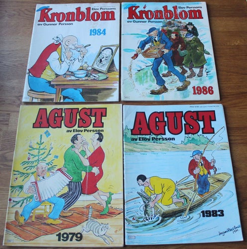 Blandat Kronblom och Agust 4 st Julalbum 1979- 1986