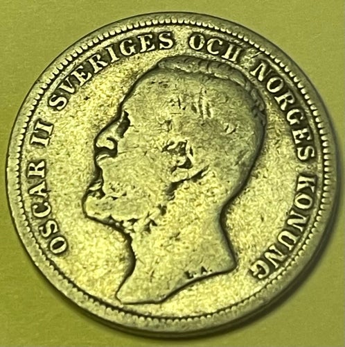 Oscar II och Norges Konung 1 Krona 1904
