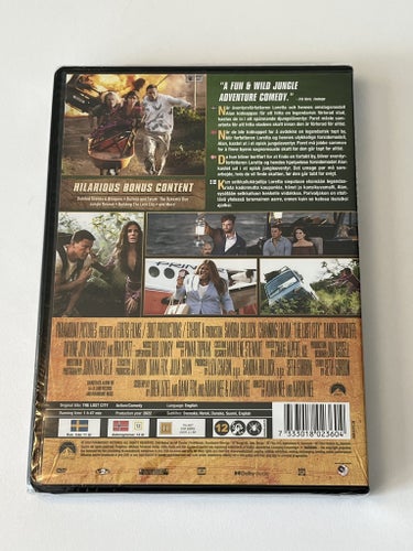 The lost city (Sandra Bullock & Channing Tatum, 2022). Inplastad DVD