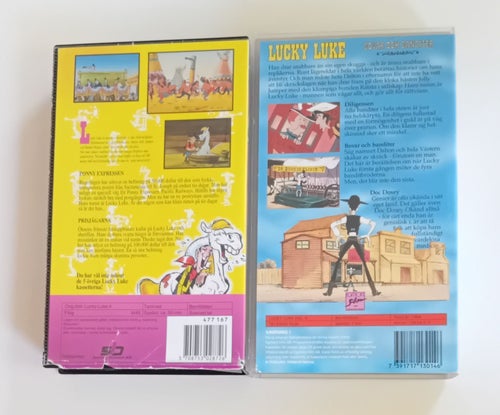2 Lucky Luke VHS filmer - Ponny Expressen & Bovar och Banditer