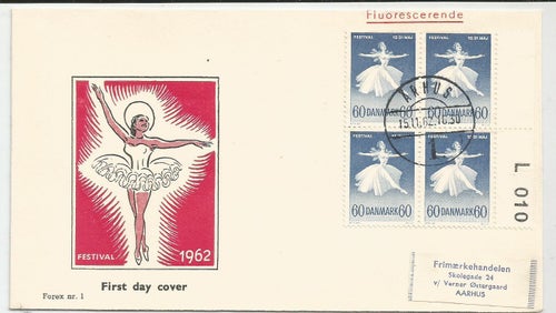 Danmark Fdc Facit 429b 4-bl Uoffisiell Vignett Forex
