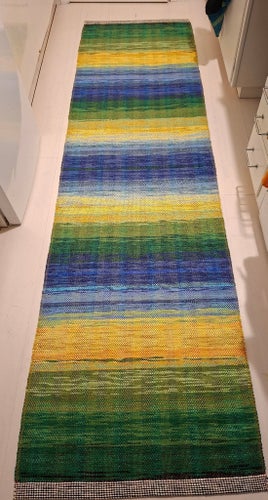 Unik handvävd plastmatta 73x275cm
