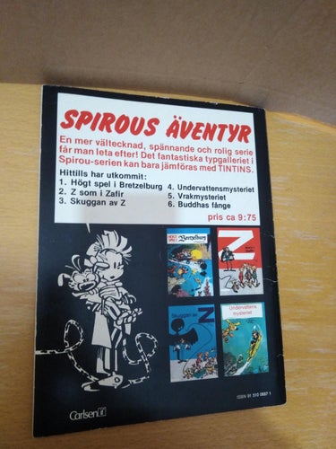 Spirous äventyr 5 Vrak mysteriet 1975 första upplagan
