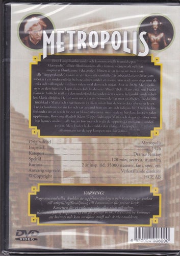 DVD / Metropolis / Fritz Lang / Ny & Inplastad