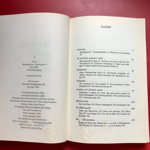 NORDENS GUDAR OCH MYTER H R Ellis Davidson 2006